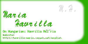 maria havrilla business card
